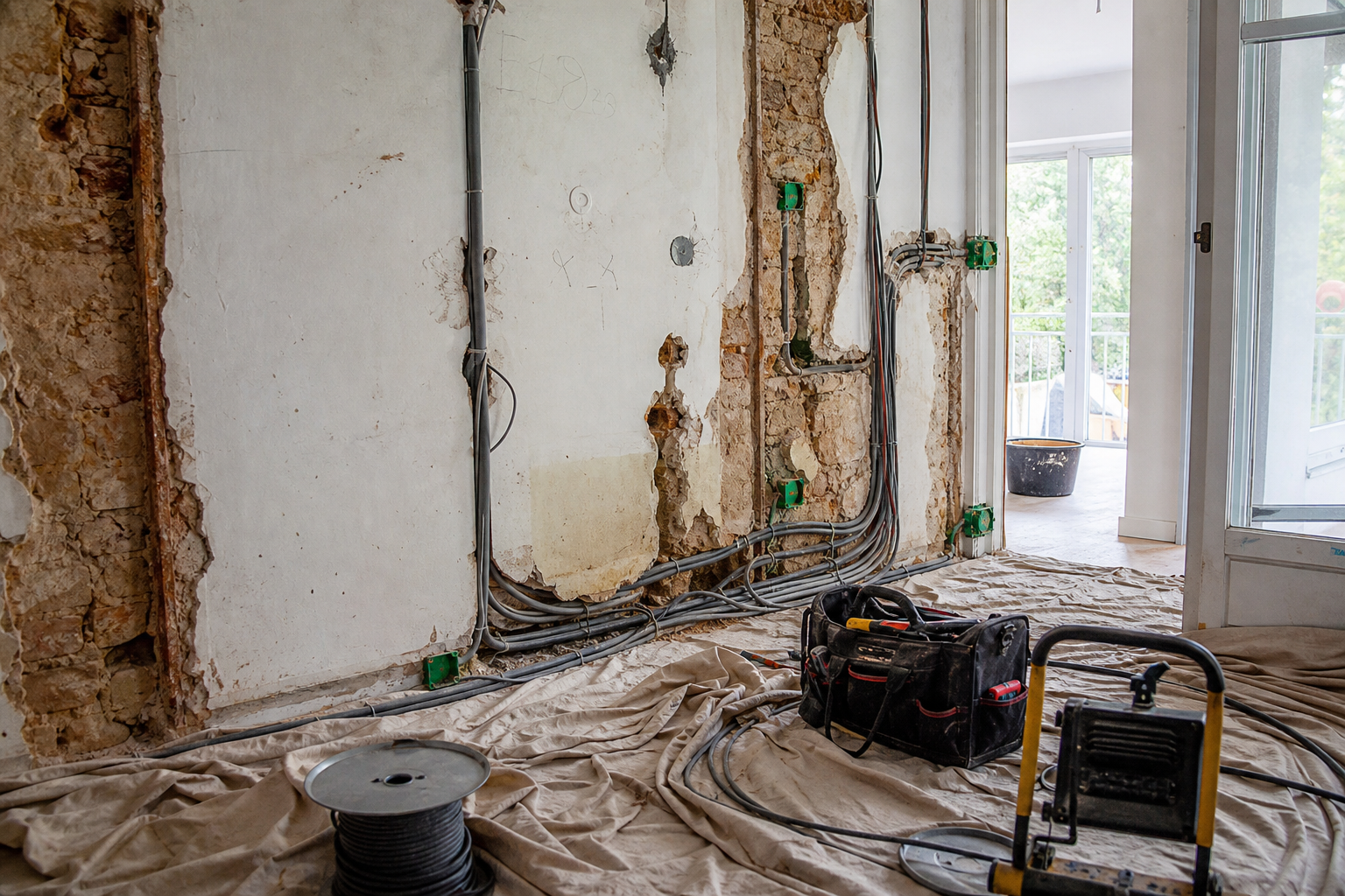Rénovation électrique en cours